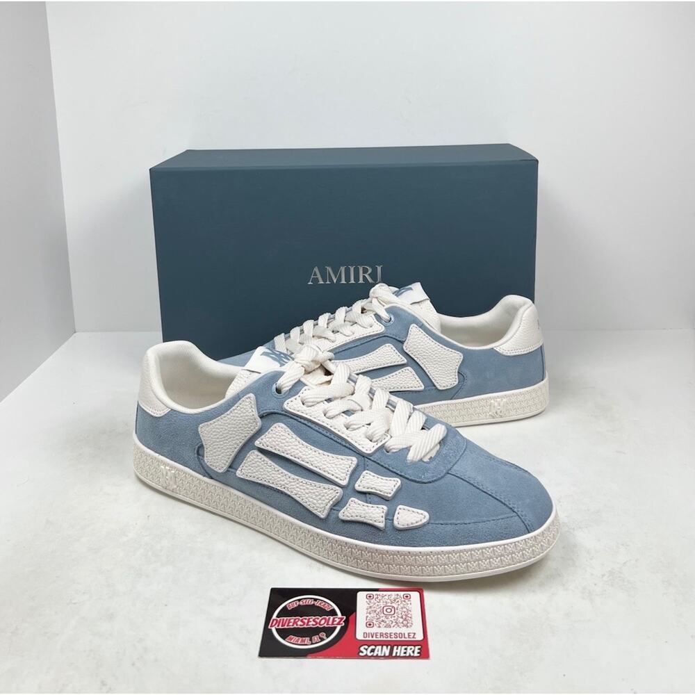 Size 46EU/13US - Amiri Pacific Bones Ashley Blue Sneakers🥶 NEW/RETAIL $650!